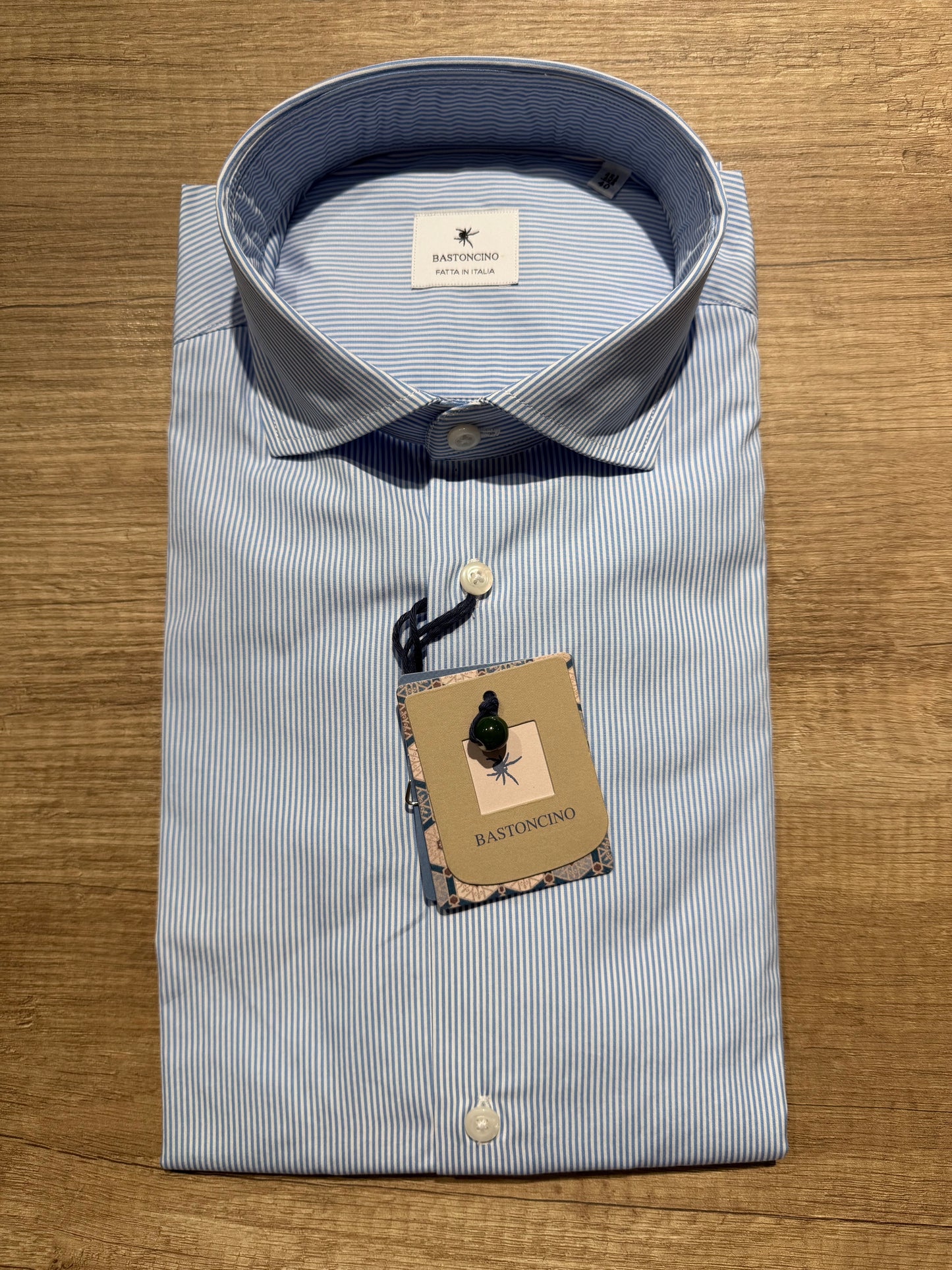 Camicia a Righe Celeste