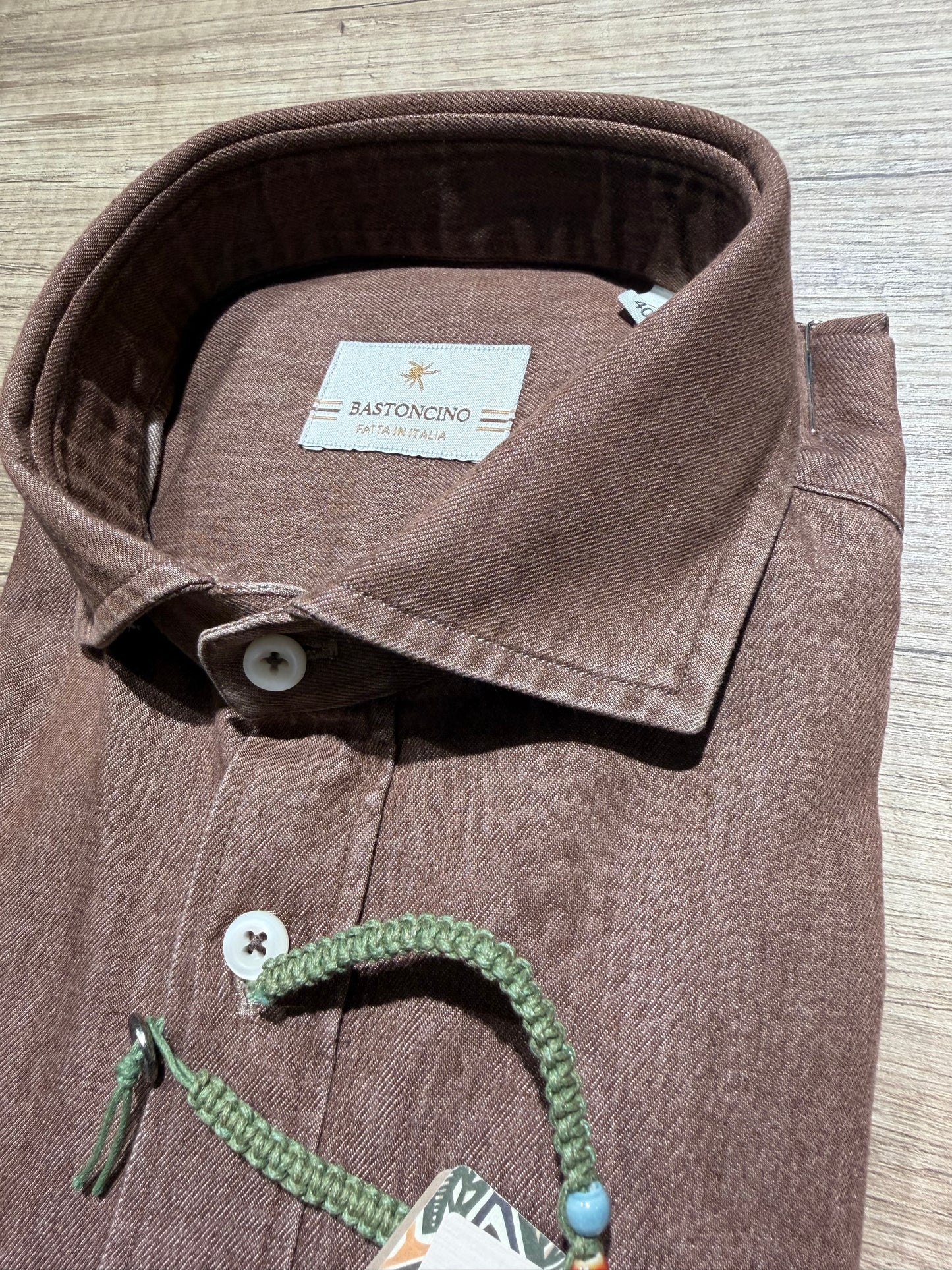 Camicia In Denim Marrone