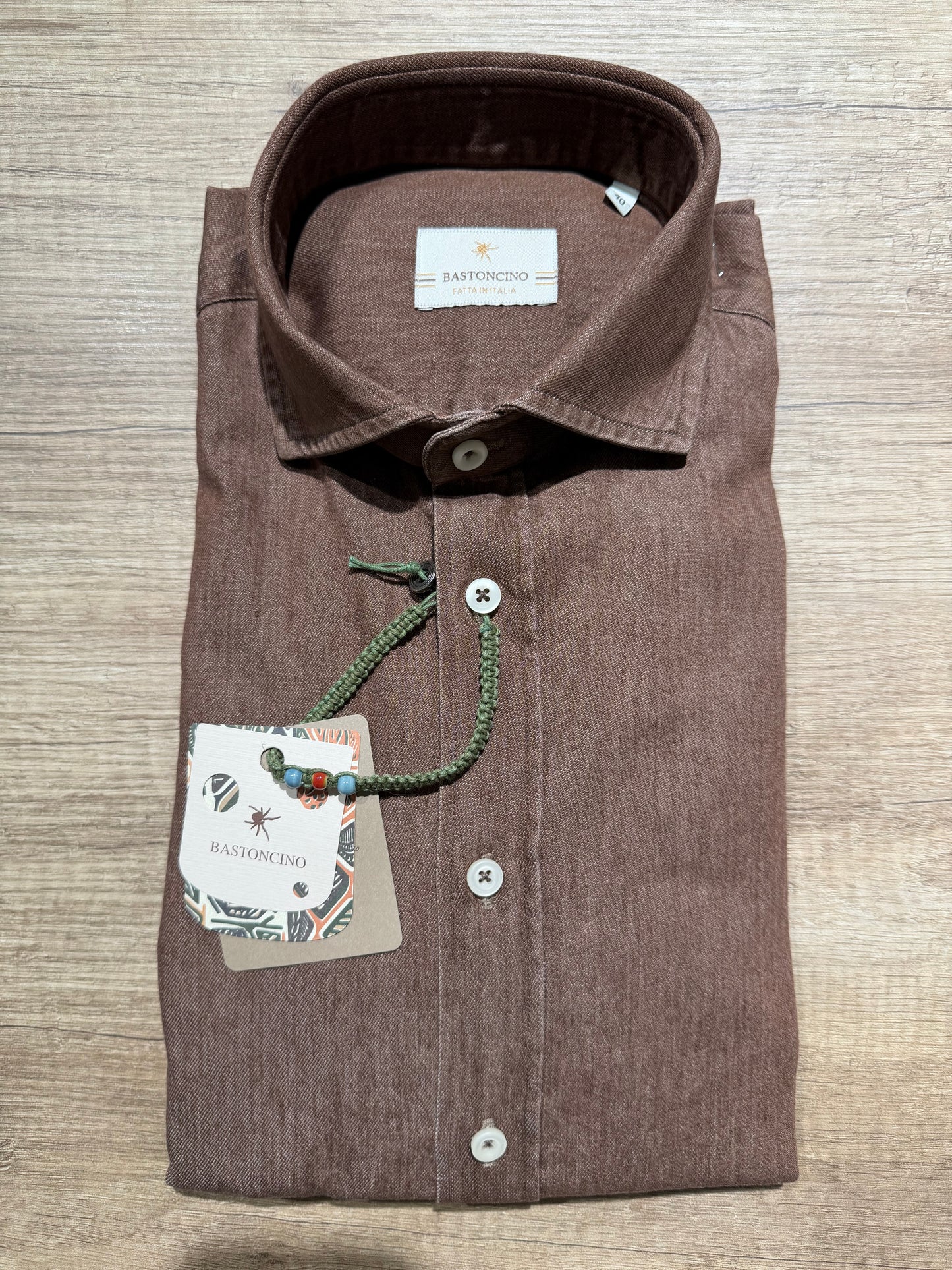 Camicia In Denim Marrone