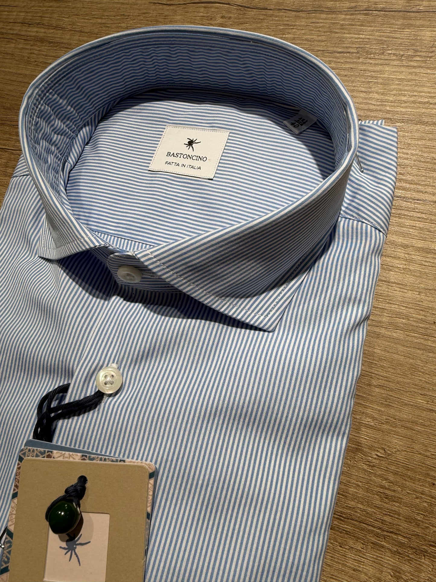Camicia a Righe Celeste