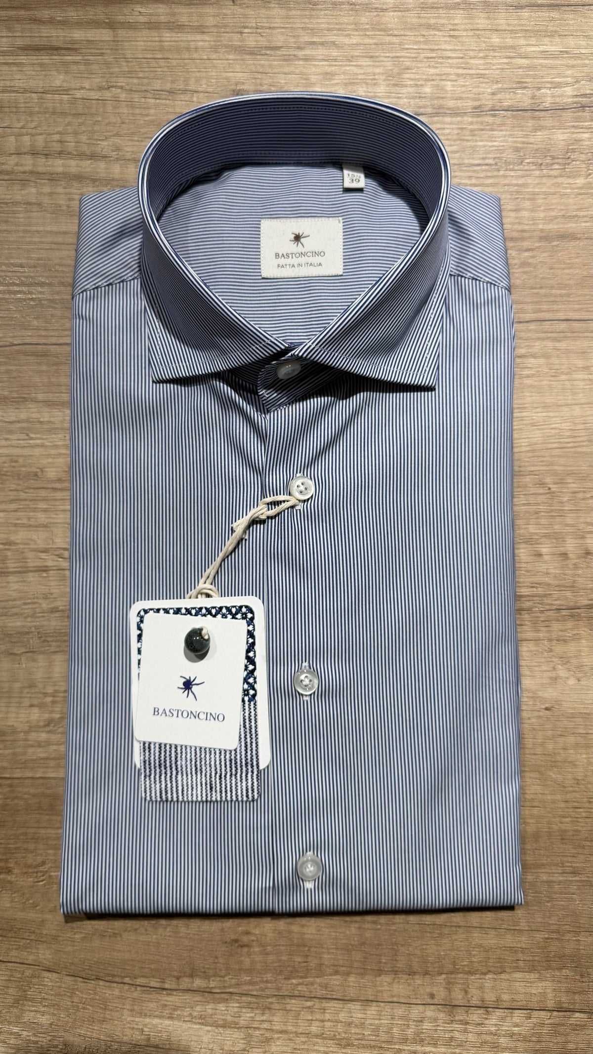 Camicia a Righe Fini Blu