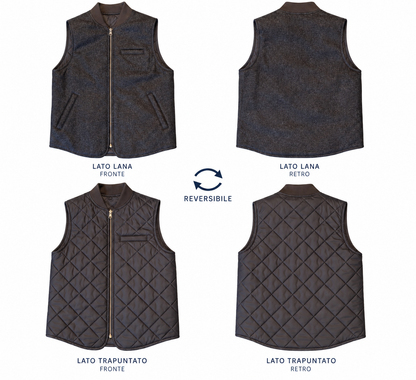 Gilet Reversibile In Lana