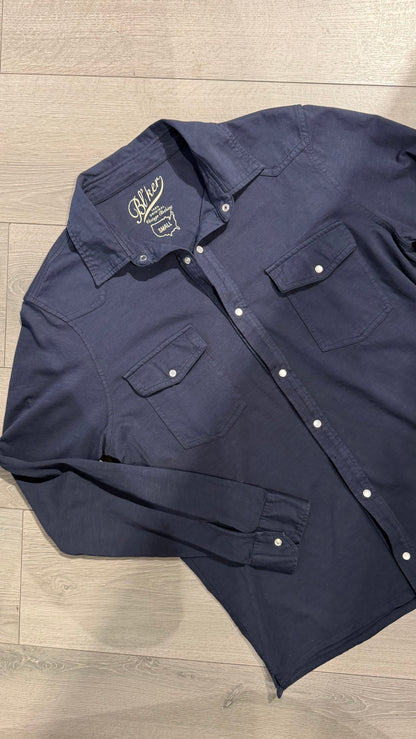 Camicia Texana In Cotone Fiammato
