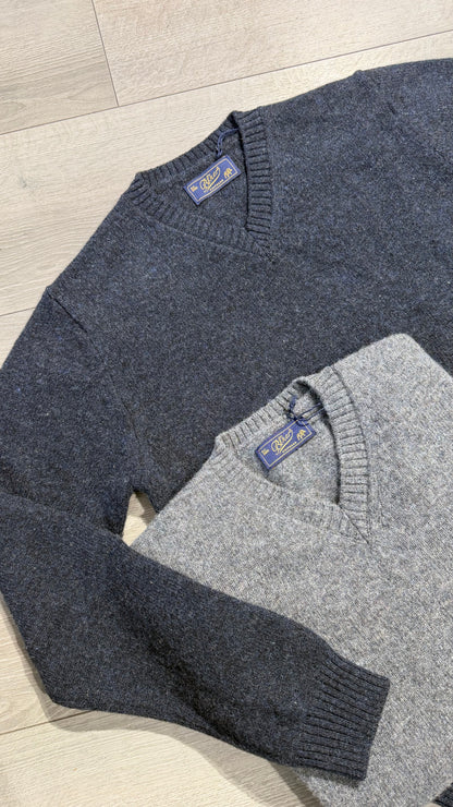 Maglione In Shetland Collo a V
