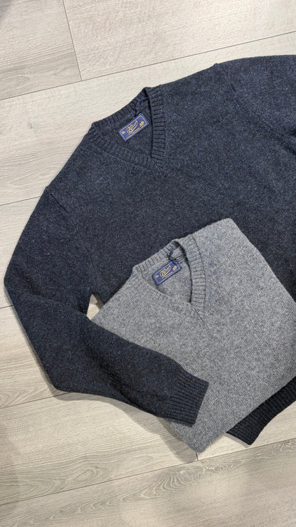 Maglione In Shetland Collo a V