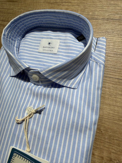 Camicia a Righe Celeste