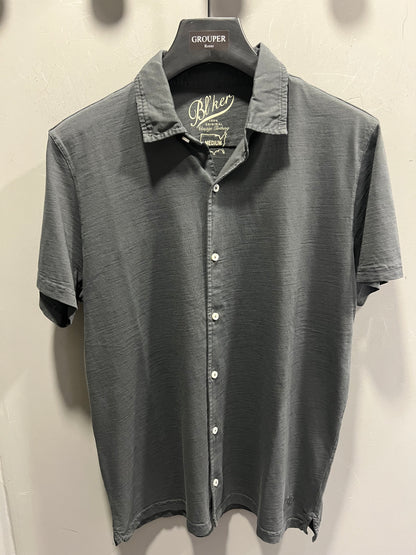 Camicia Manica Corta In Cotone Fiammato
