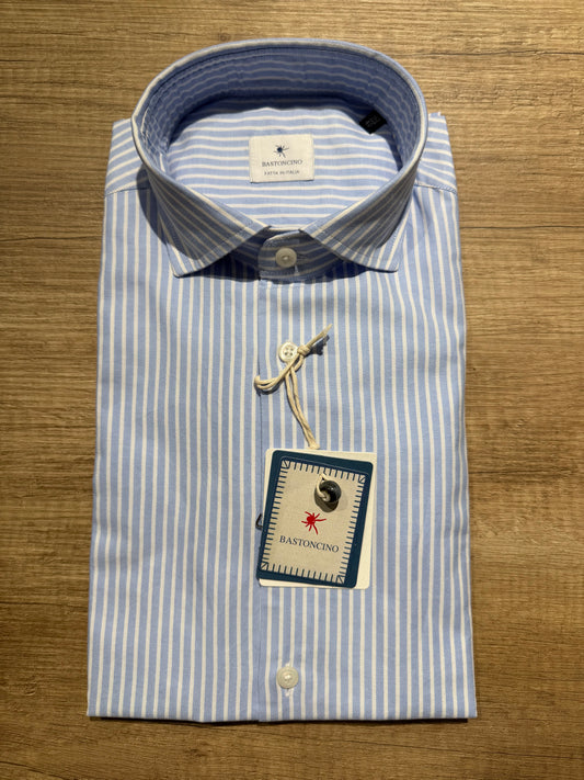 Camicia a Righe Celeste