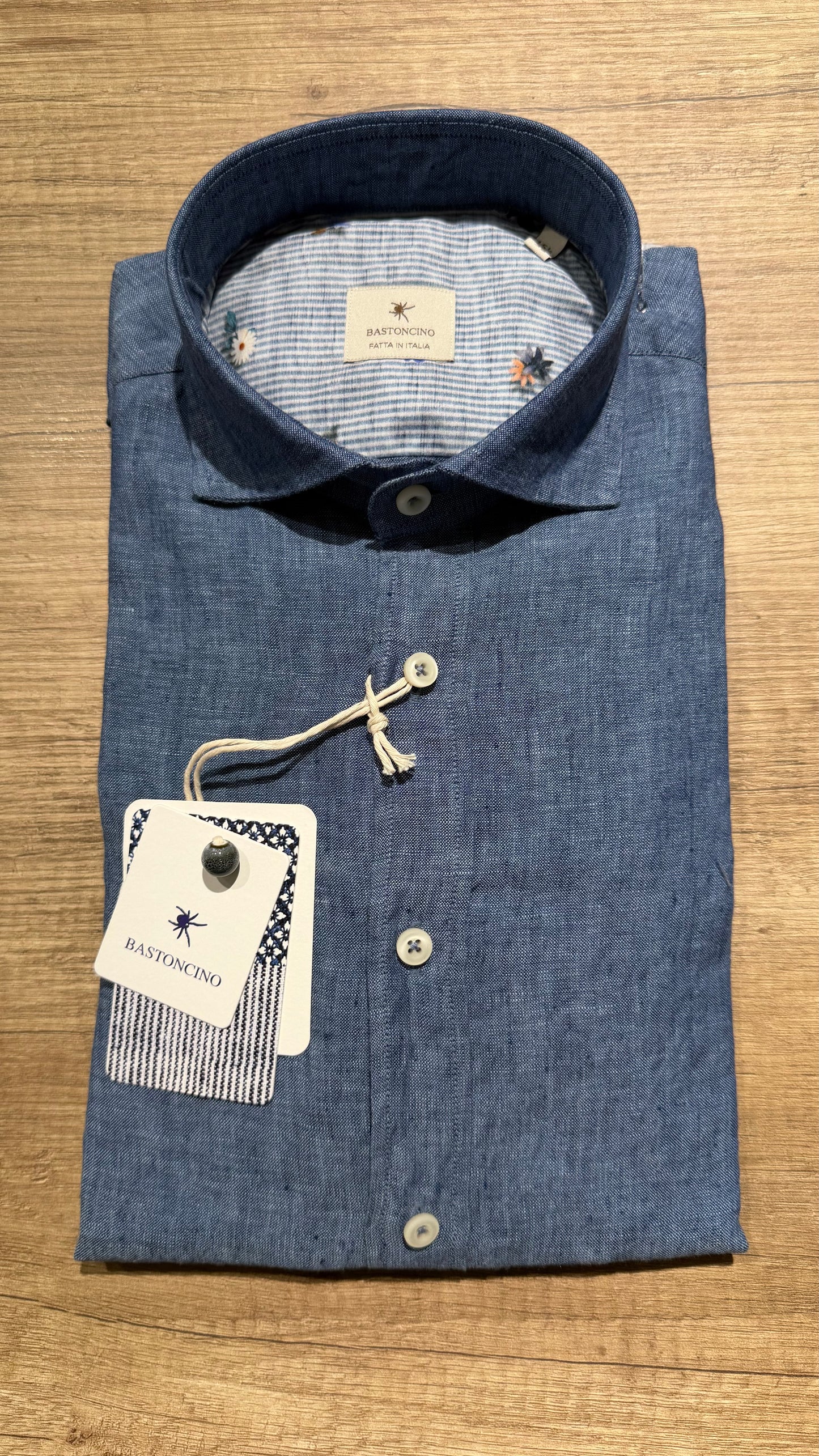 Camicia In Lino Chambray