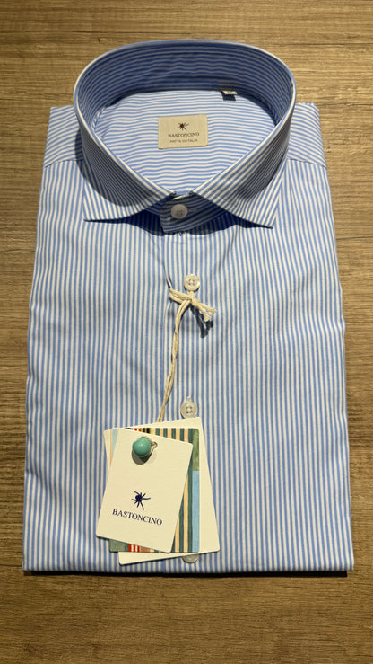 Camicia a Righe Celeste