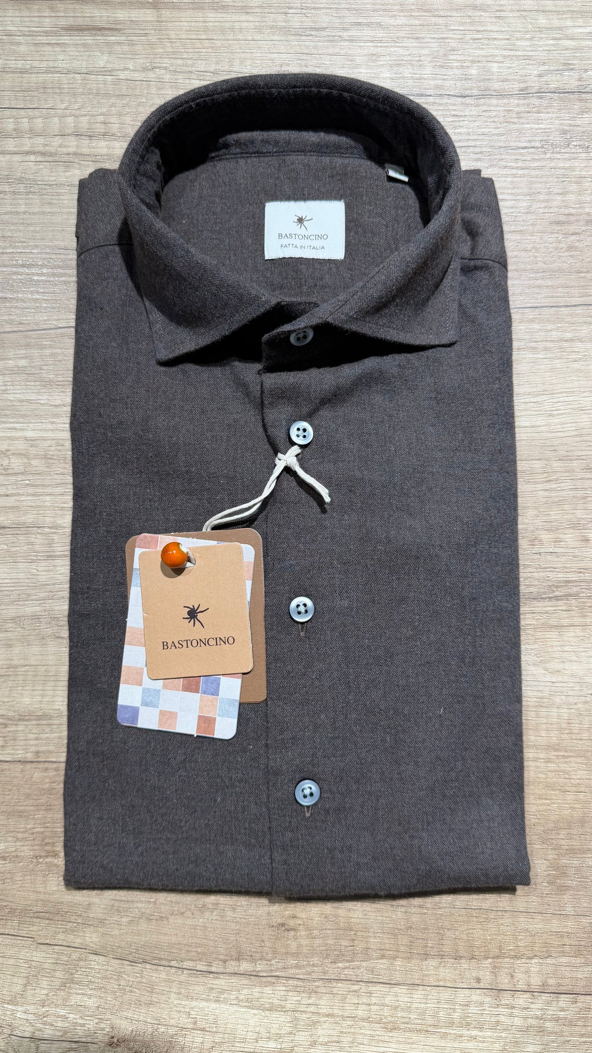 Camicia In Flanella Marrone