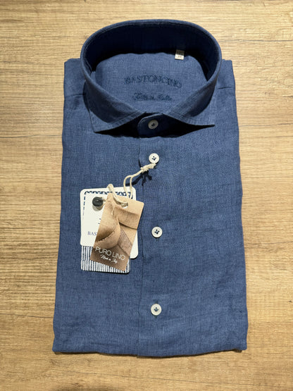 Camicia In Lino Bluette