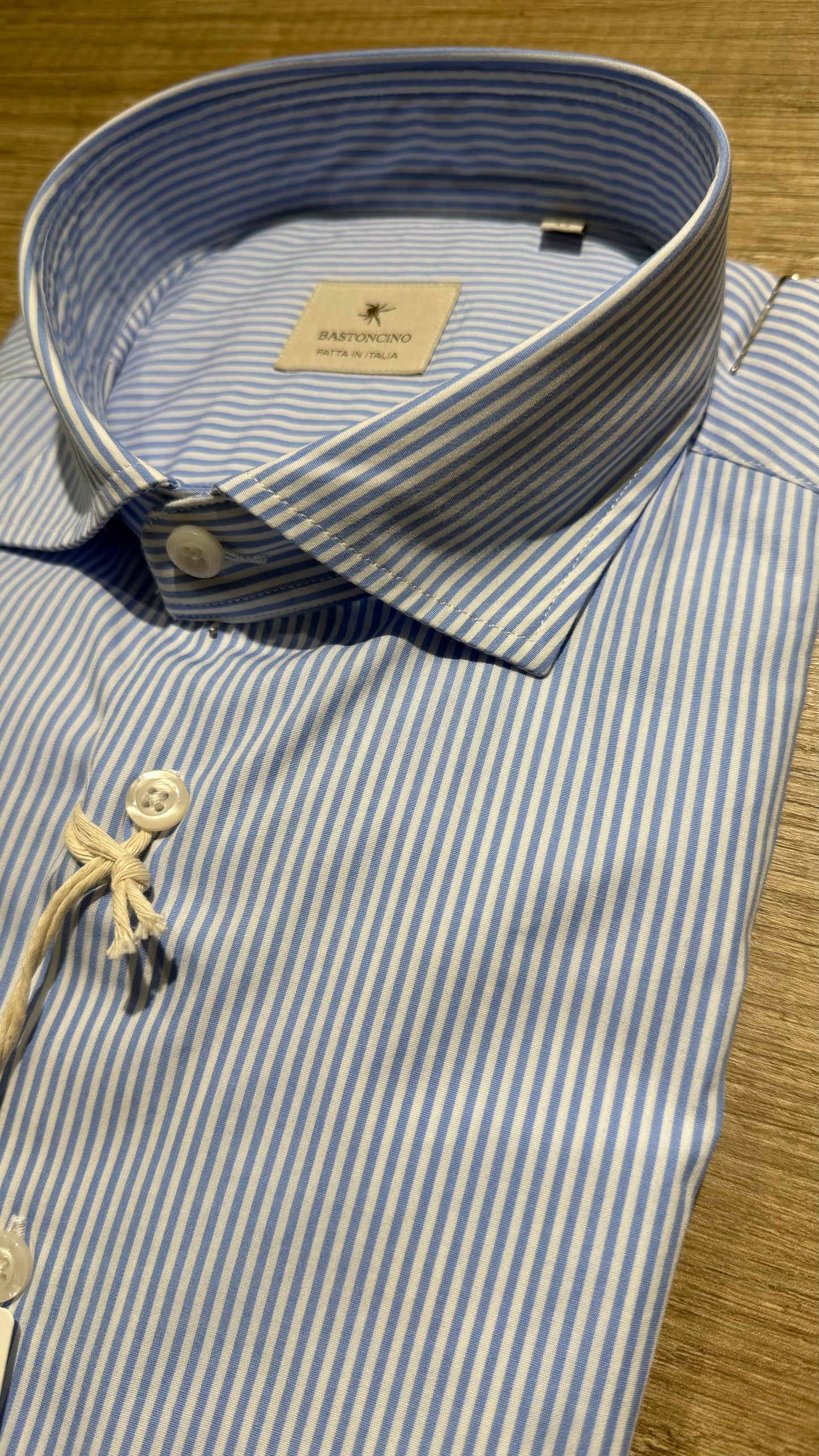 Camicia a Righe Celeste