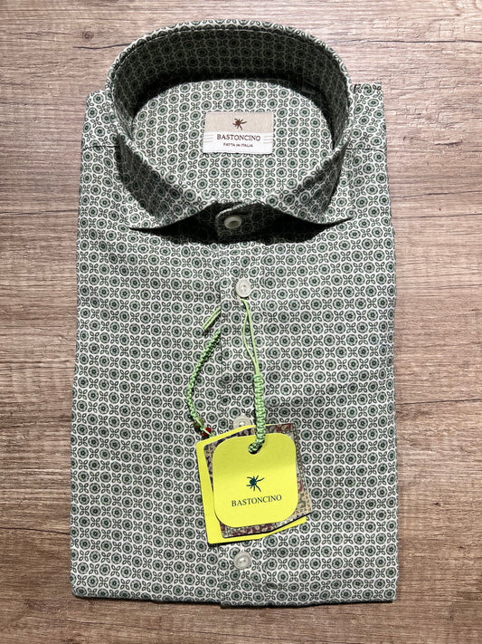 Camicia Fantasia In Lino e Cotone