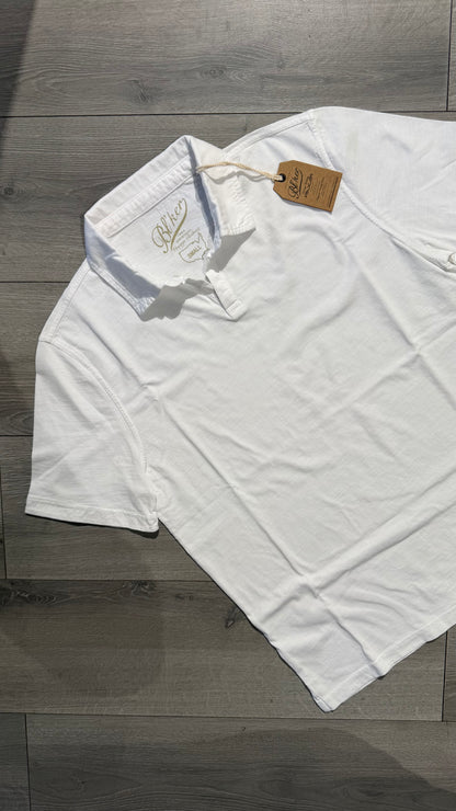 Polo Senza Bottoni In Cotone Fiammato