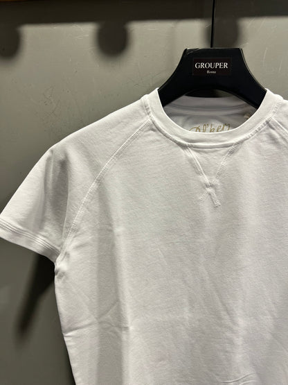 T-Shirt Taglio Felpa In Piquet