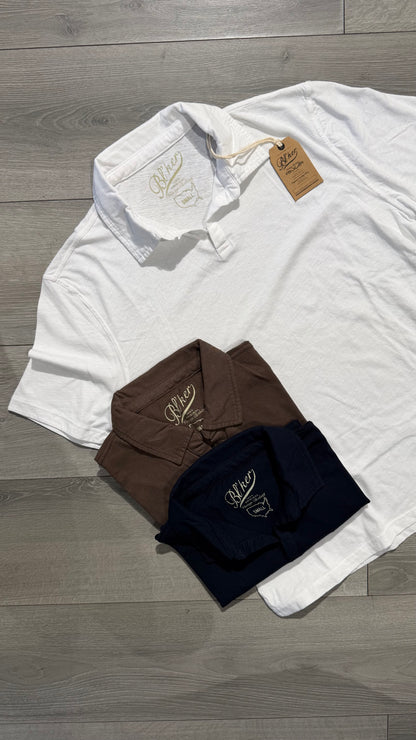 Polo Senza Bottoni Cotone/Lino