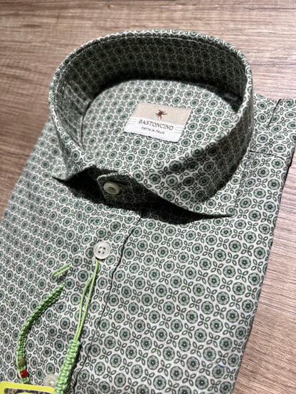 Camicia Fantasia In Lino e Cotone