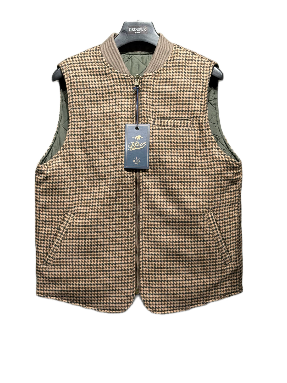 Gilet Reversibile Pied De Poule