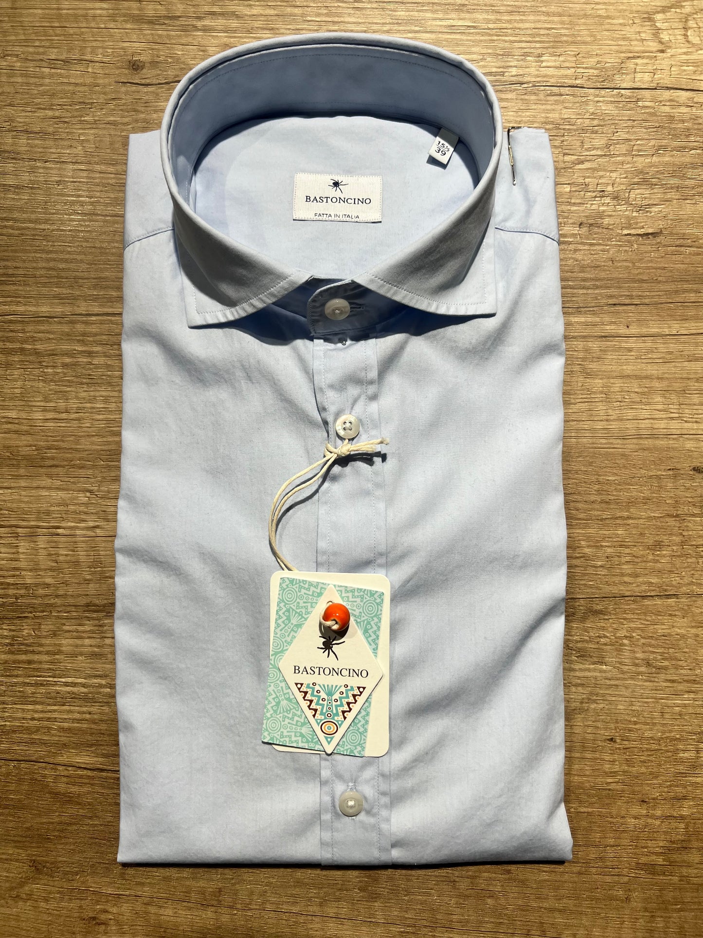 Camicia In Popeline Celeste