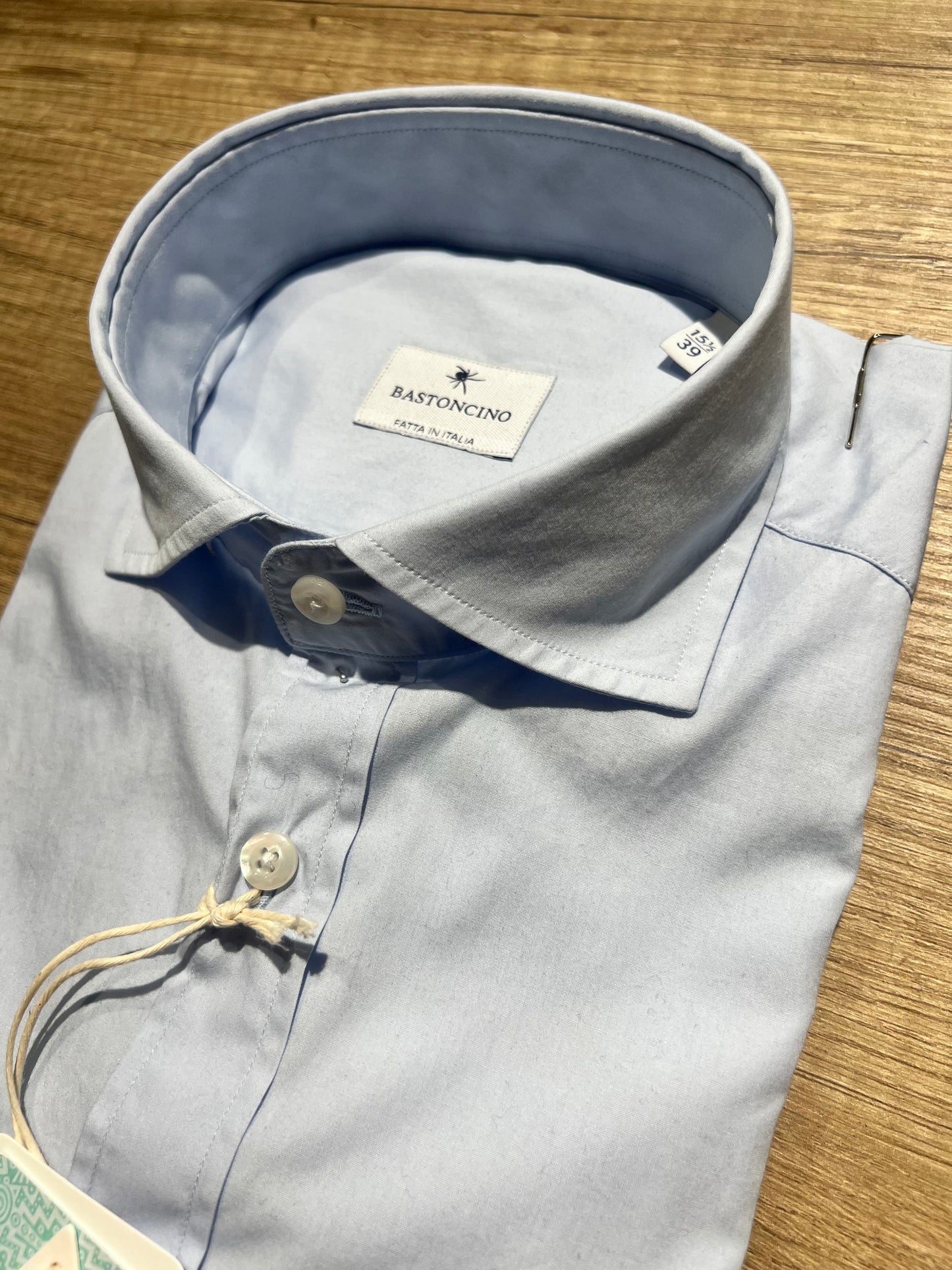 Camicia In Popeline Celeste