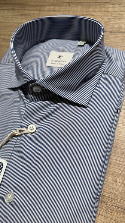 Camicia a Righe Fini Blu