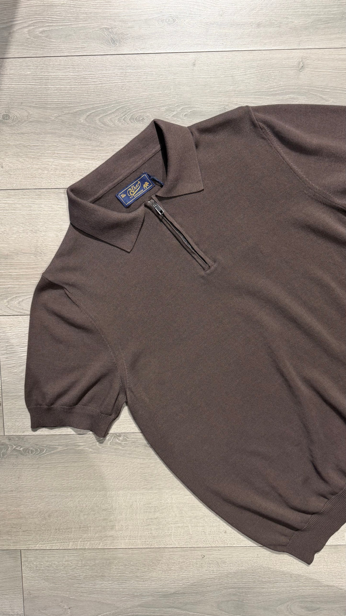 Polo In Filo Mezza Zip