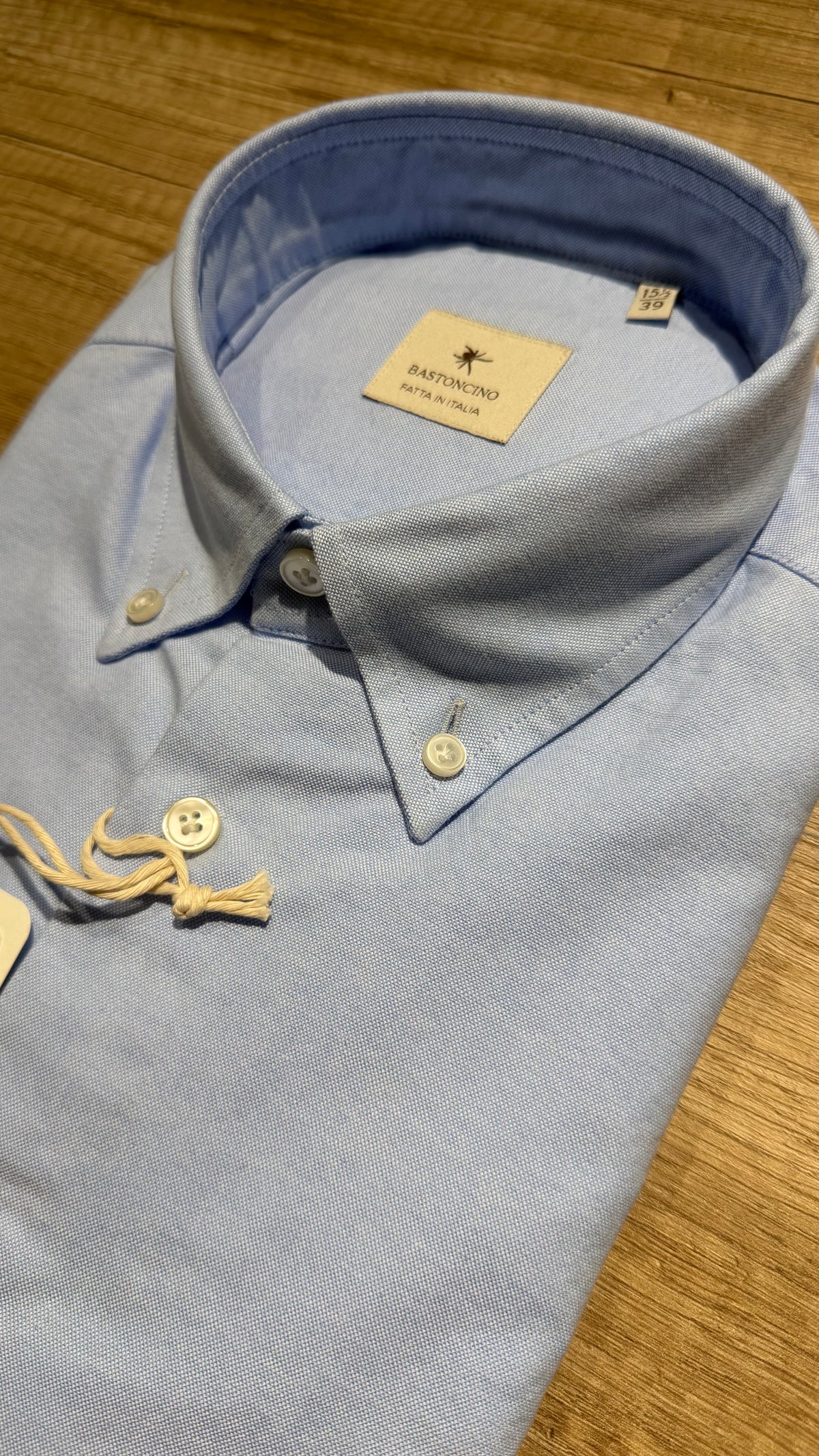 Camicia In Oxford Button Down Celeste