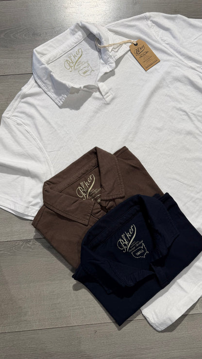 Polo Senza Bottoni Cotone/Lino