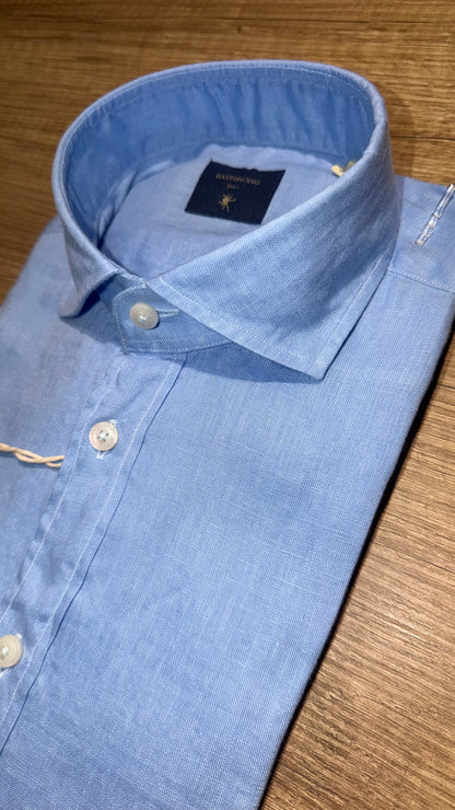 Camicia In Lino Celeste