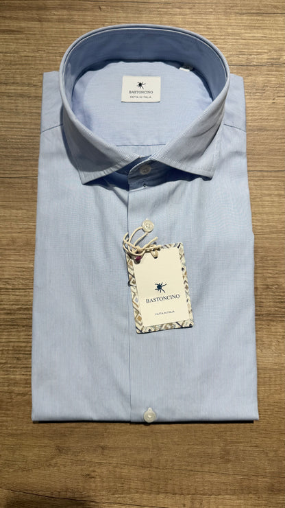 Camicia a Righe Fini Celeste