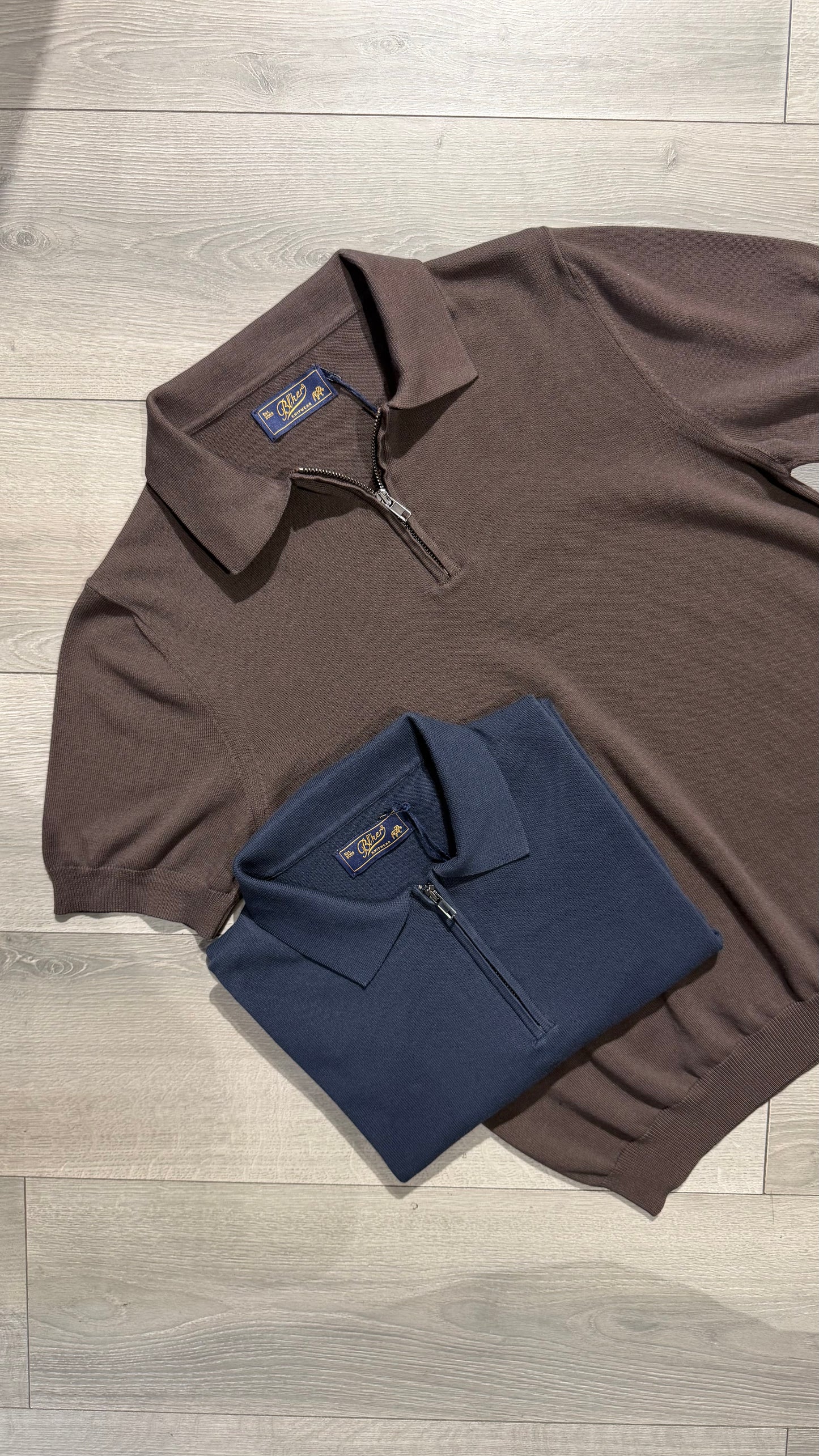 Polo In Filo Mezza Zip