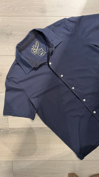 Camicia Manica Corta In Cotone Fiammato