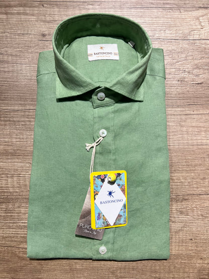 Camicia In Lino Verde