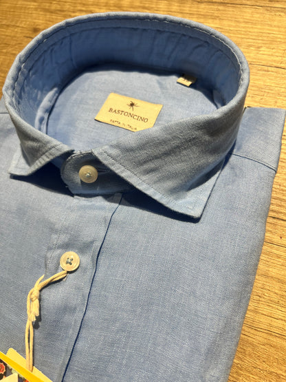 Camicia In Lino Celeste